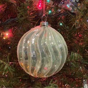Dillard’s Trimsetter White Opalescent Glass Ornaments